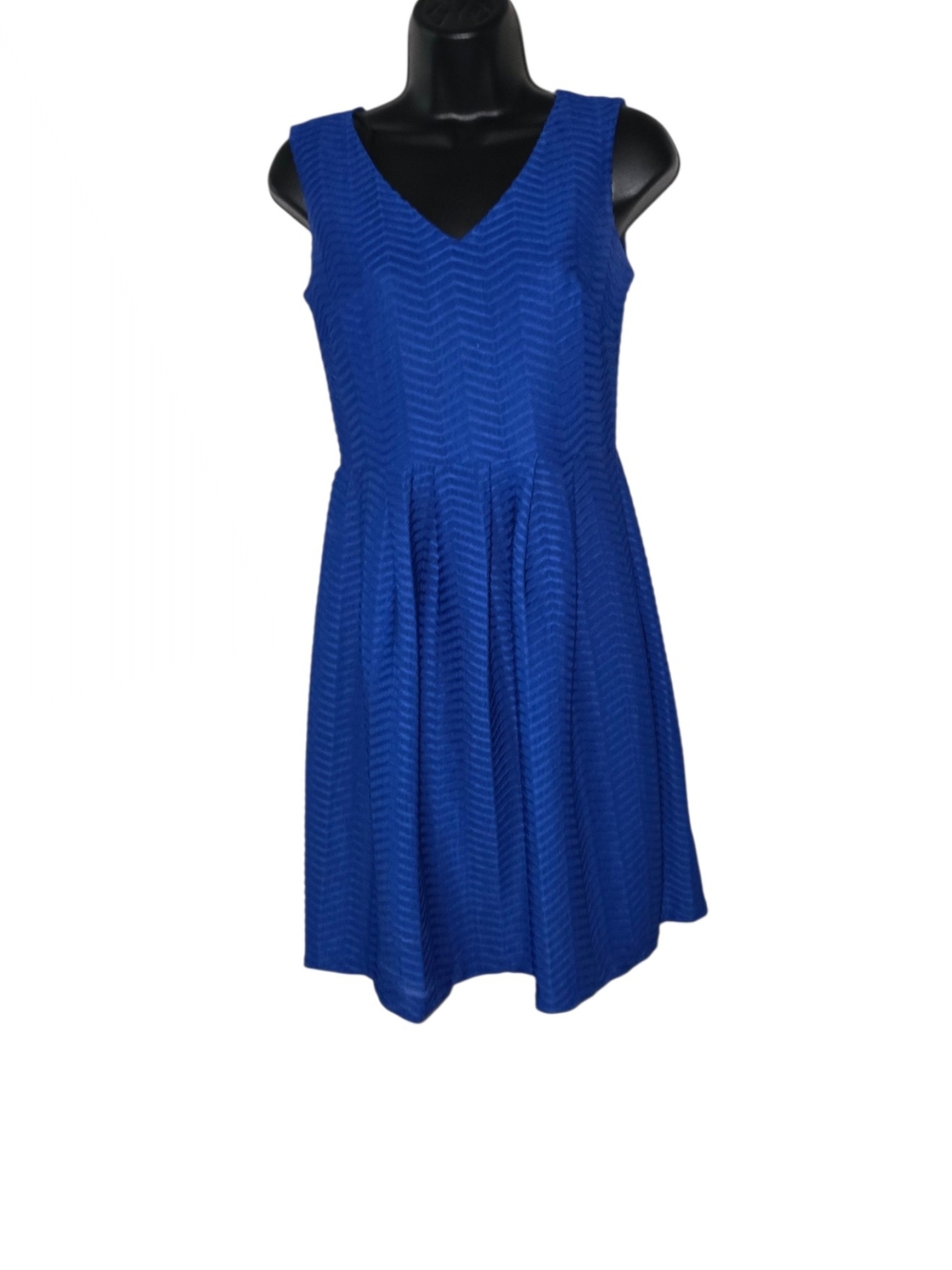 Enfocus Studio Royal Blue Sleeveless V-Neck Dress